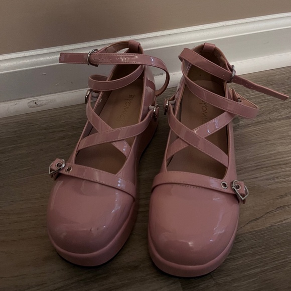 Pink Chunky Heels - Picture 1 of 3